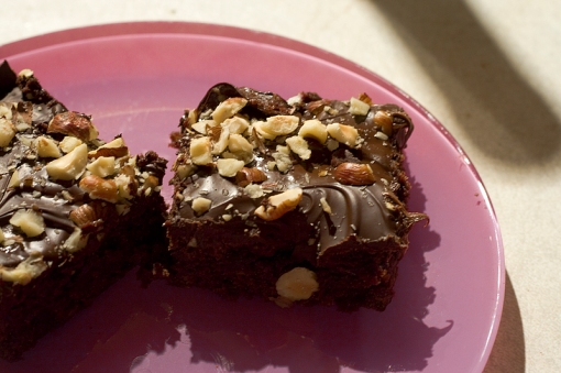 Chocolate-hazelnut brownies